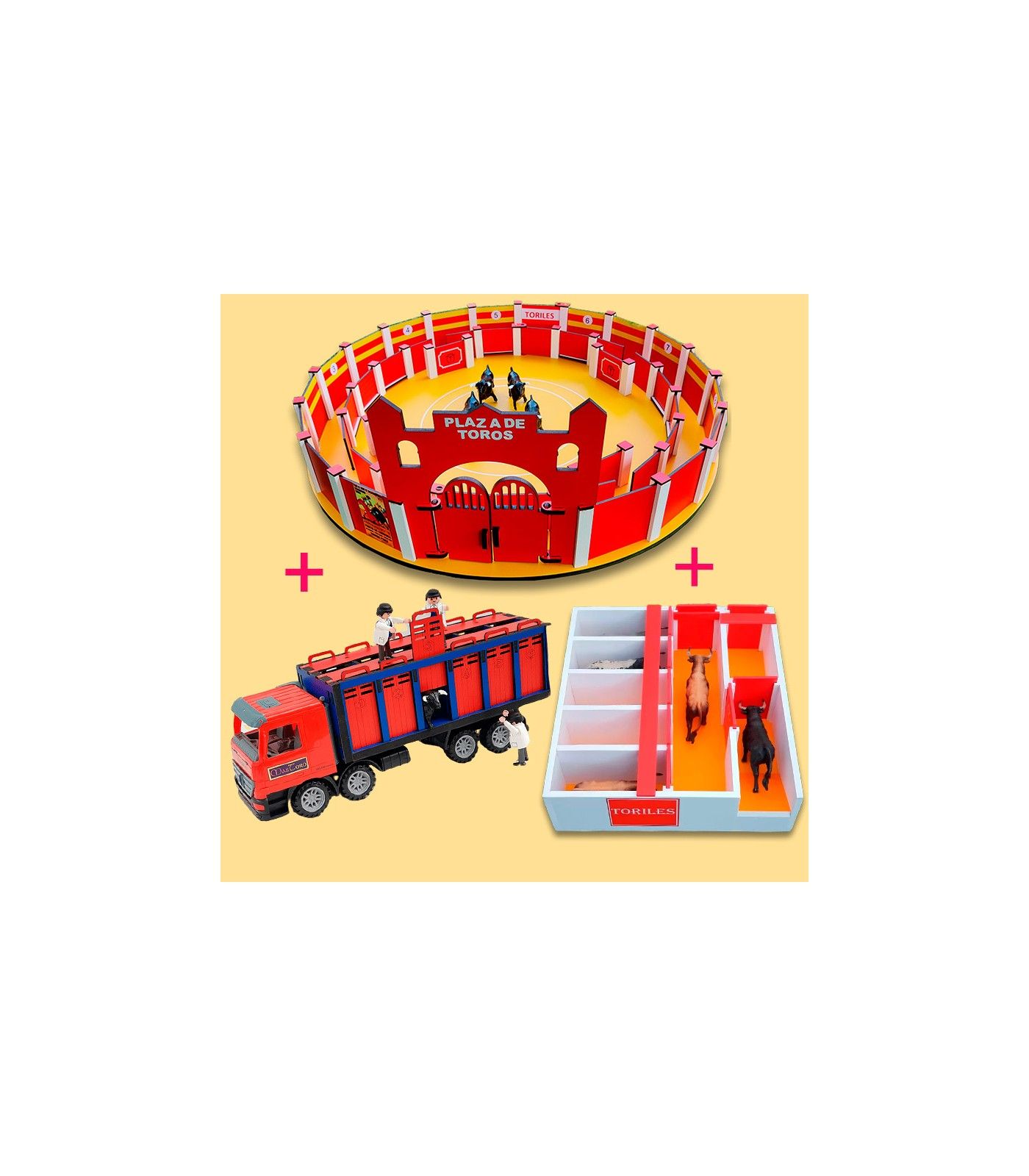 Conjunto taurino de  Plaza con callejón-Corrales-Camión  - 1