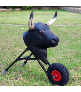 copy of Bullfighting cart for children, with real horns and folding.