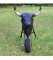 copy of Bullfighting cart for children, with real horns and folding.