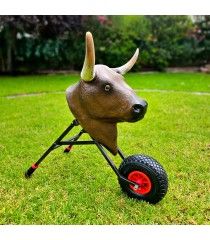 Chariot de tauromachie châtaigne, pour les petits enfants