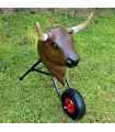 copy of Bullfighting cart for children, with real horns and folding.