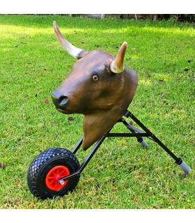 copy of Bullfighting cart for children, with real horns and folding.