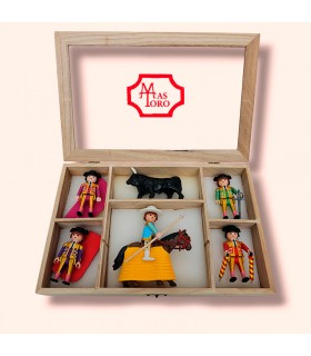 copy of Playmobil bullfighters, with chopper and four bullfighters