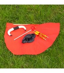 bequille-enfant-avec-aide-banderilles-montera et cornes