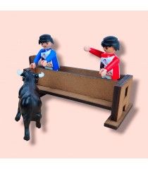 Banc para taureaux avec poteau