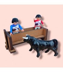 Banc para taureaux avec poteau