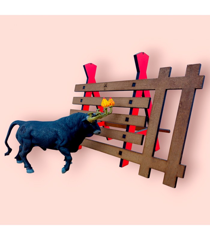 Barreras con paso para toros de juguete