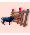 Barrière avec passage pour grand taureau