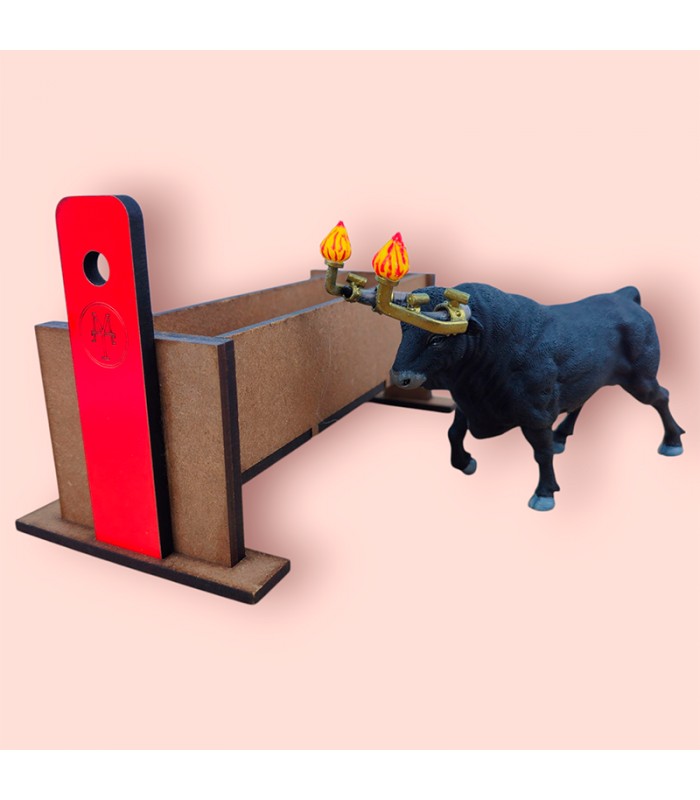 Banco con pilón para toros grandes de juguete