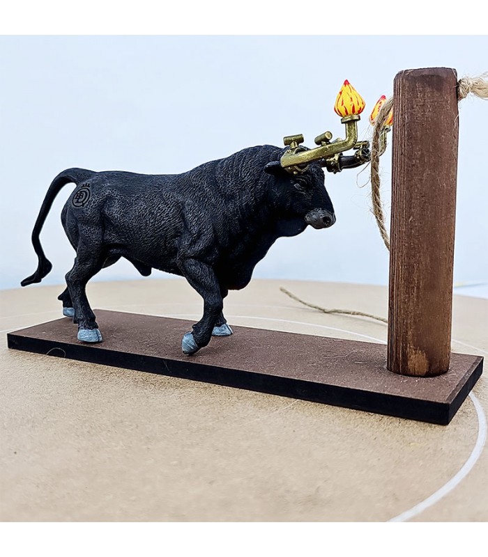 Toro con hierros de embola