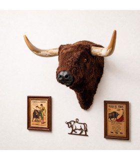 Cabeza-de-toro-marrón decoración
